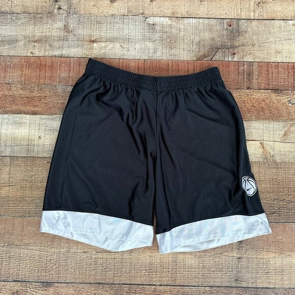 Nike team sports vintage basketball athletic 8" shorts in black and white -M - Picture 1 of 9